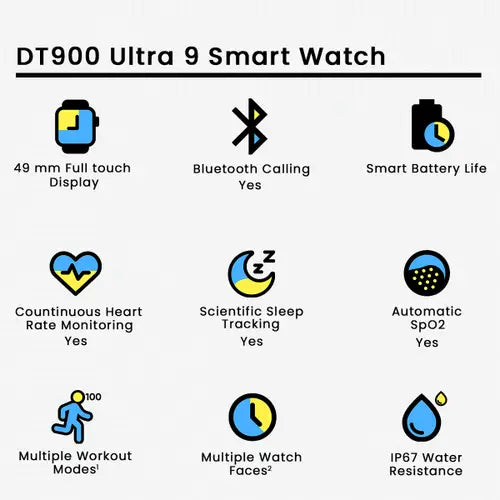 DT900 ULTRA Smart watch With 7 Straps